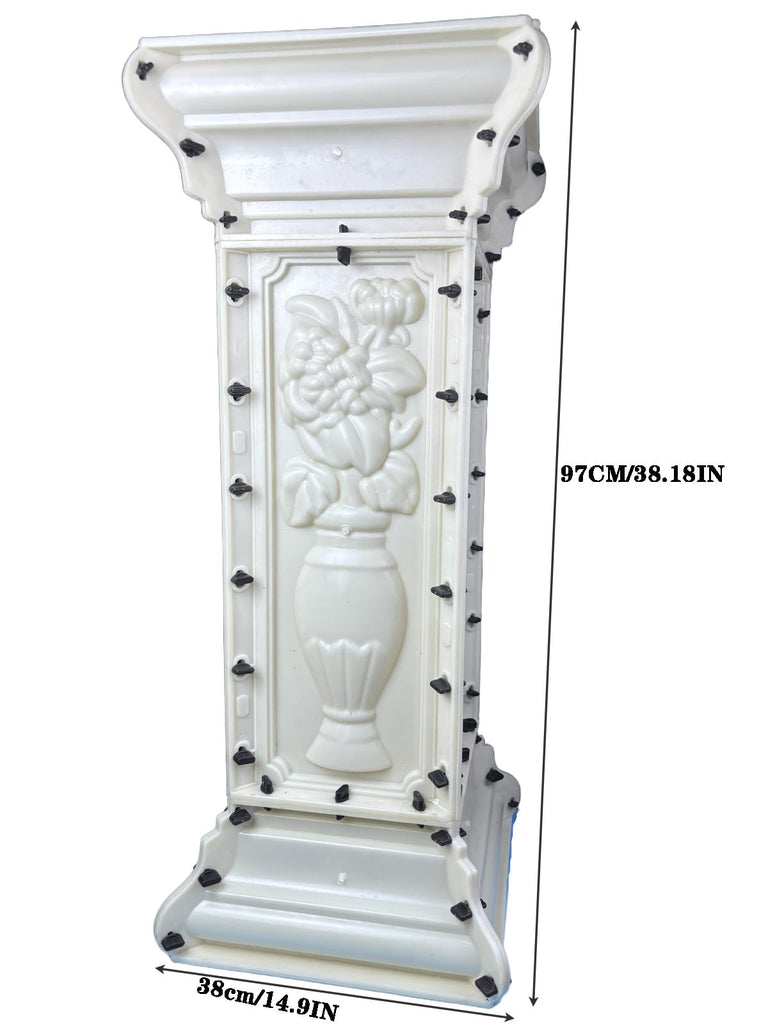 38.18" Height Heavy Duty Pillar Concrete Molds for Balcony - Reusable Thickened Cement Casting Mould, Concrete