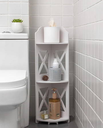Corner Shelf Small Bathroom: Frees Up 65% Bath Space for Renters