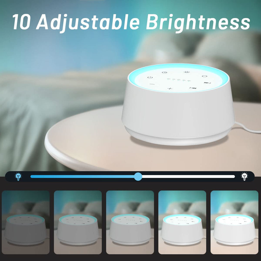Sleep Sound Machine White Noise Machines with 30 Sounds, 12 Adjustable Night Light 10 Adjustment Brightness 32 Levels of