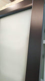 Slab Barn Door Panel Frosted Glass Lite | Planum 2102 Matte Black | Sturdy Finished Modern Doors | P