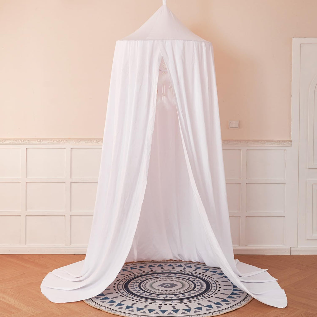 Princess Bed Canopy for Kids Baby Bed, Round Dome Kids Reading Nook Indoor Outdoor House Tent Hanging Decoration