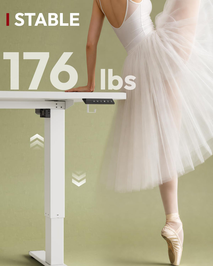 One-Piece 40 x 24'' Electric Height Adjustable Standing Desk