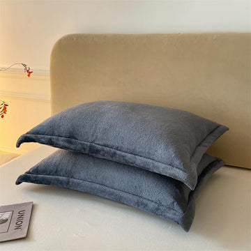 Flannel Pillow Cases Standard Size Set of 2, Super Soft and Cozy Fuzzy Fleece Pillow Case Cover 20 x 30 Inches with