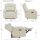 Watson & Whitely Genuine Leather Power Recliner Chairs for Adults