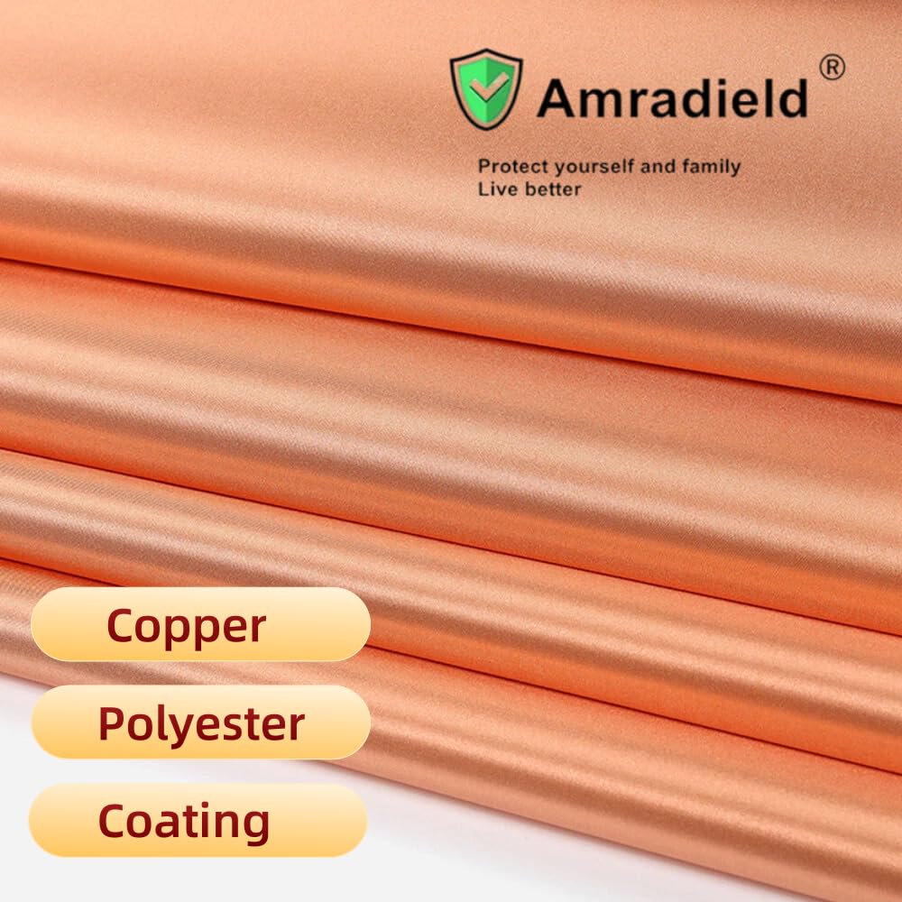 Pure Copper Fabric Blocking RFID/RF-Reduce EMF/EMI Protection Conductive Fabric- Prevent from Radiation/Singal/WiFi