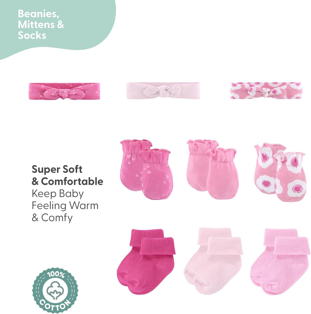 Baby Girl Clothes & Essentials, Baby Layette Gift Set for Girls, Newborn Girl Gift Sets, Pretty in Pink