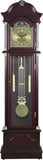Grandfather Floor Clock, Cherry Finish, Pendulum with Gold Accents, Moon Phase Dial, 72 Inch Tall