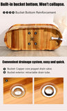 Japanese Style Wooden Soaking Tub with Steamer, Deep Cedar Bath Barrel for Adults, Freestanding Spa Bathtub for Home