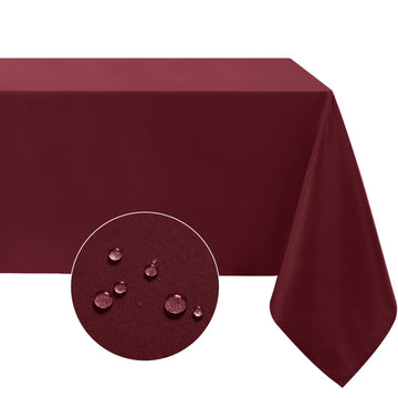 Burgundy Rectangle Tablecloth, 60 x 84 Inch, Christmas