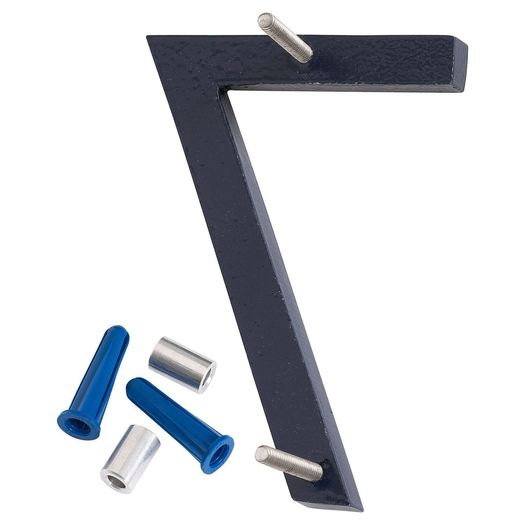 6 Inch Modern House Number, Floating House Number, Easy to Install (7, Navy Two Tone)