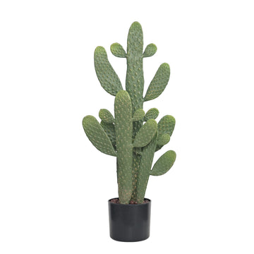 Artificial Cactus Plant, 28.7 inch Tall Faux Potted Cactus with 4 Different Height Cacti, Fake Cactus with Decorative