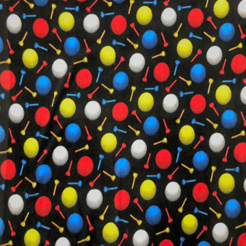 Textiles 1 Yard Bolt Golf Balls Allover Print Fleece Fabric