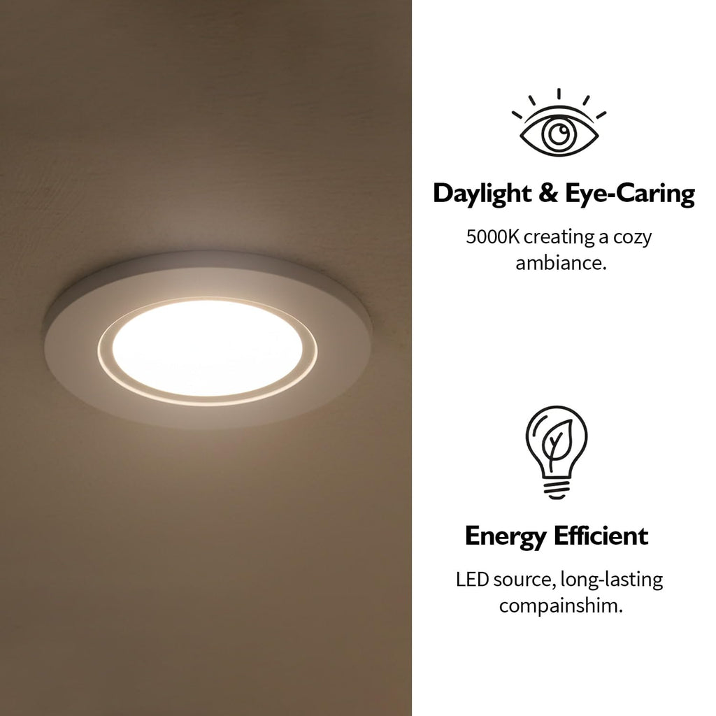 5/6 Inch LED Can Lights Adjustable Retrofit Recessed Lighting,12 Pack