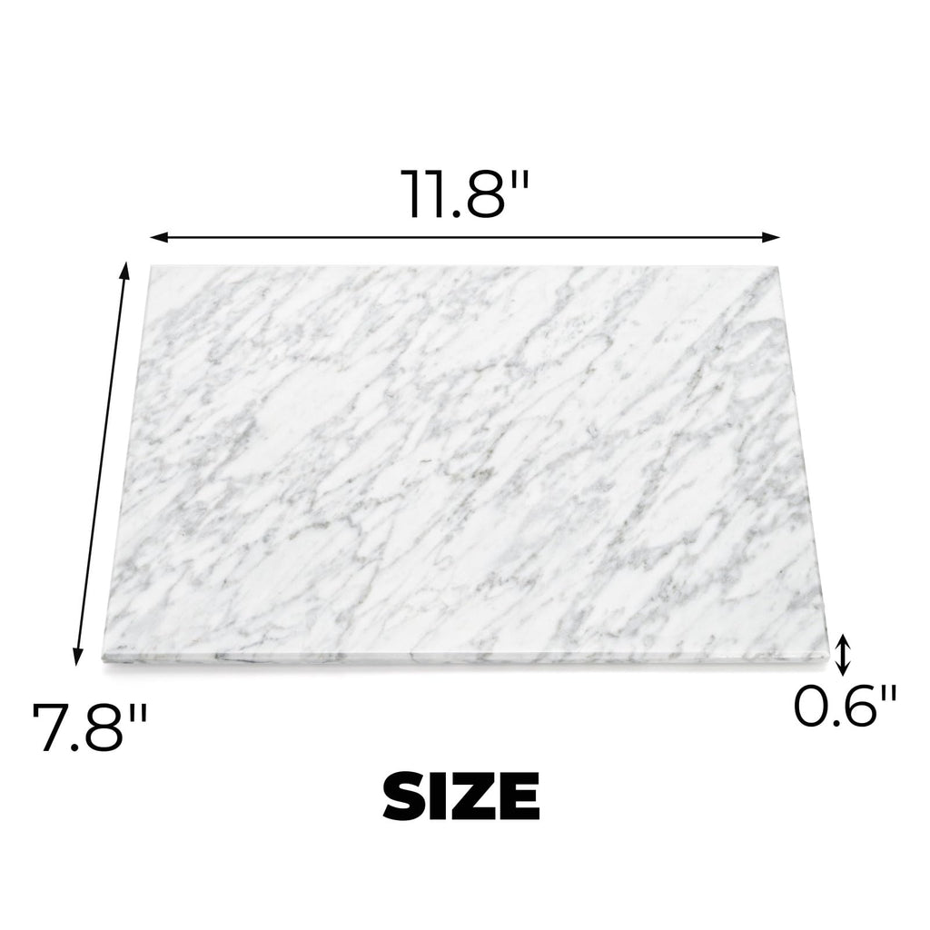 8 x 12 Inches Marble Cutting Board, Stone Cutting Board with Non-Slip Feet Countertop, Rectangular Serving Slab