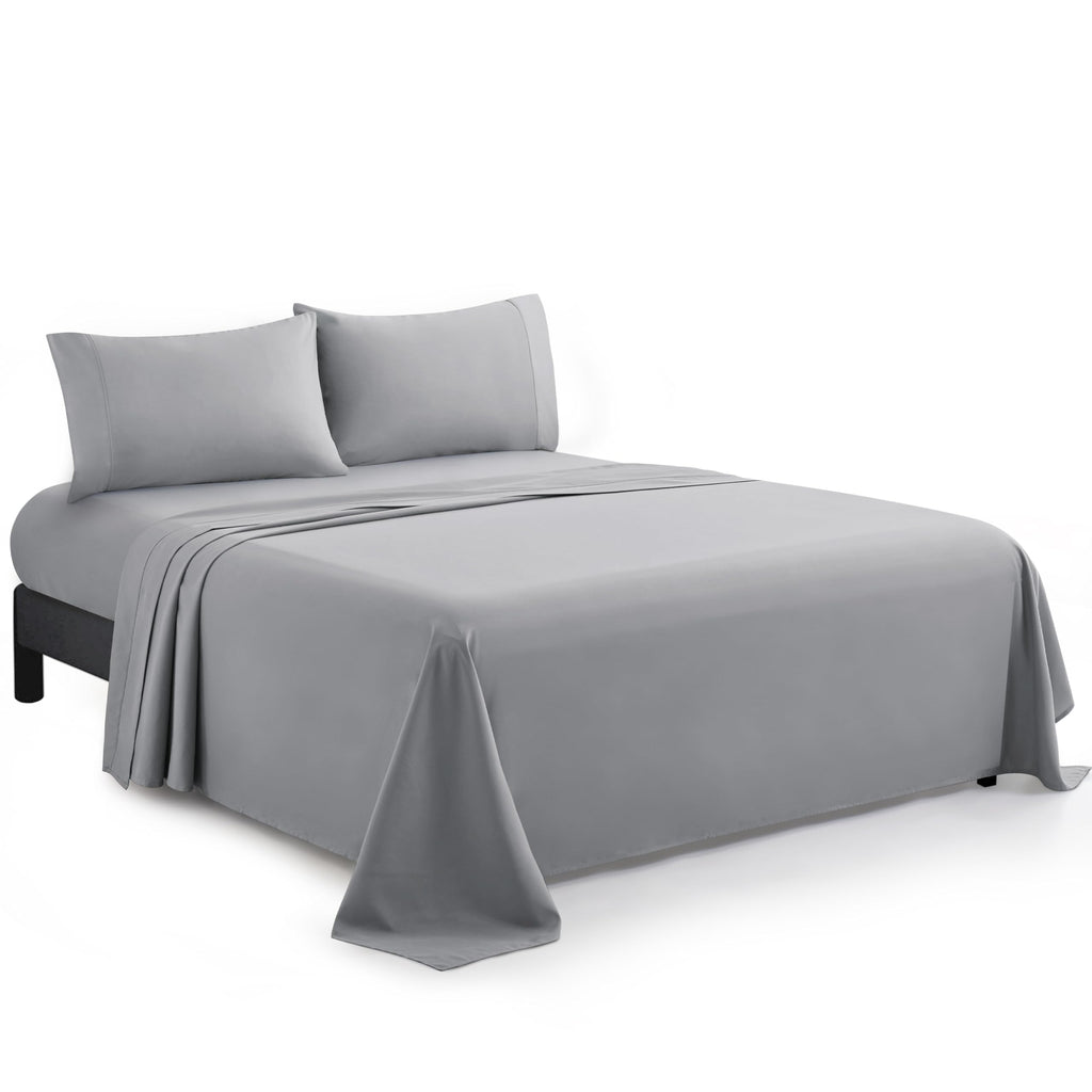 600 Thread Count Ultra Soft Deep Pocket Hotel Standard Solid Bedding Long Staple Percale Cotton All Season 3 Pieces