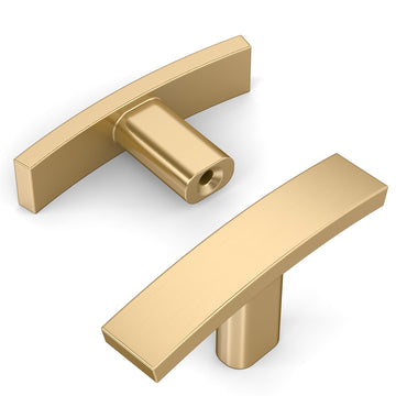 10 Pack Champagne Bronze Cabinet Knobs Single Hole Cabinet Handles 2 Inch Solid Zinc Alloy Cupboard Gold Drawer Knobs