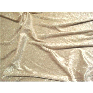 Velvet Crushed Panne Velour Backdrop Stretch Fabric (Champagne)