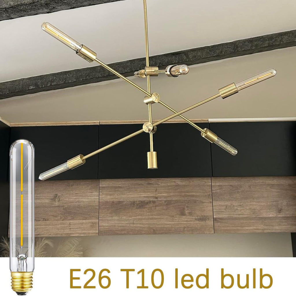 T10 Led Bulb E26 Dimmable Tubular Light Bulb 40W Long Edison Bulb,2700K