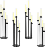 5 Arm Candelabra Centerpieces for Tables, 4 Set Floor Candle Holder, 41.3'' Tall Candlestick Stand with Acrylic