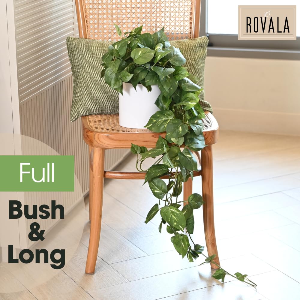 MY ROVALA Silk Plants Decor Indoor in Pot Realistic Artificial Plants Hanging Faux Plants Indoor Fake Potted Plants
