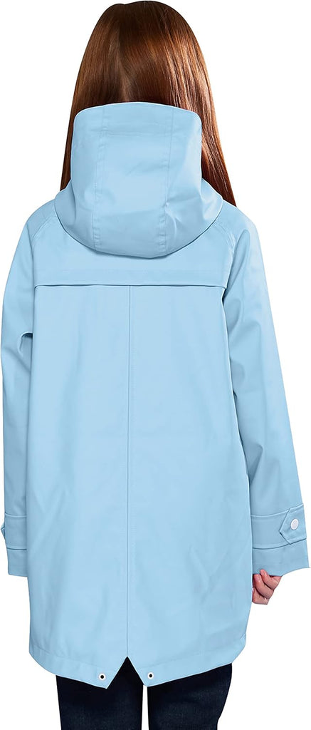 Kids Rain Jacket Hooded Water-Resistant Raincoat -14