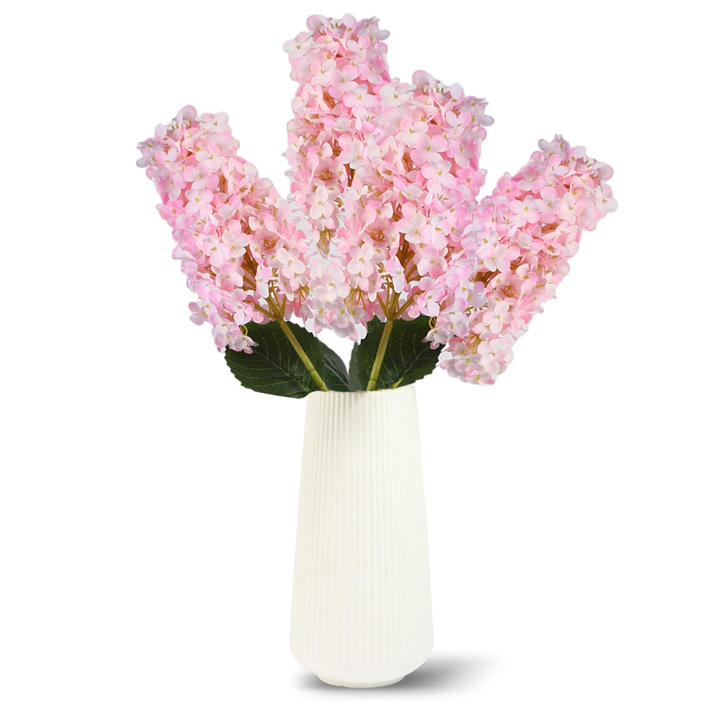 Pink Artificial 33.5" Conical Faux Hydrangeas