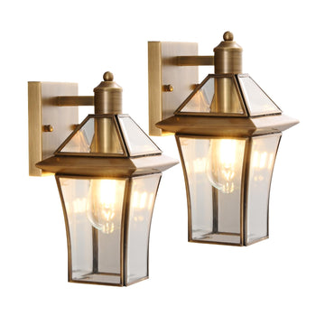 Brass Exterior Sconces, Outdoor Wall Light Fixtures for Front Porch