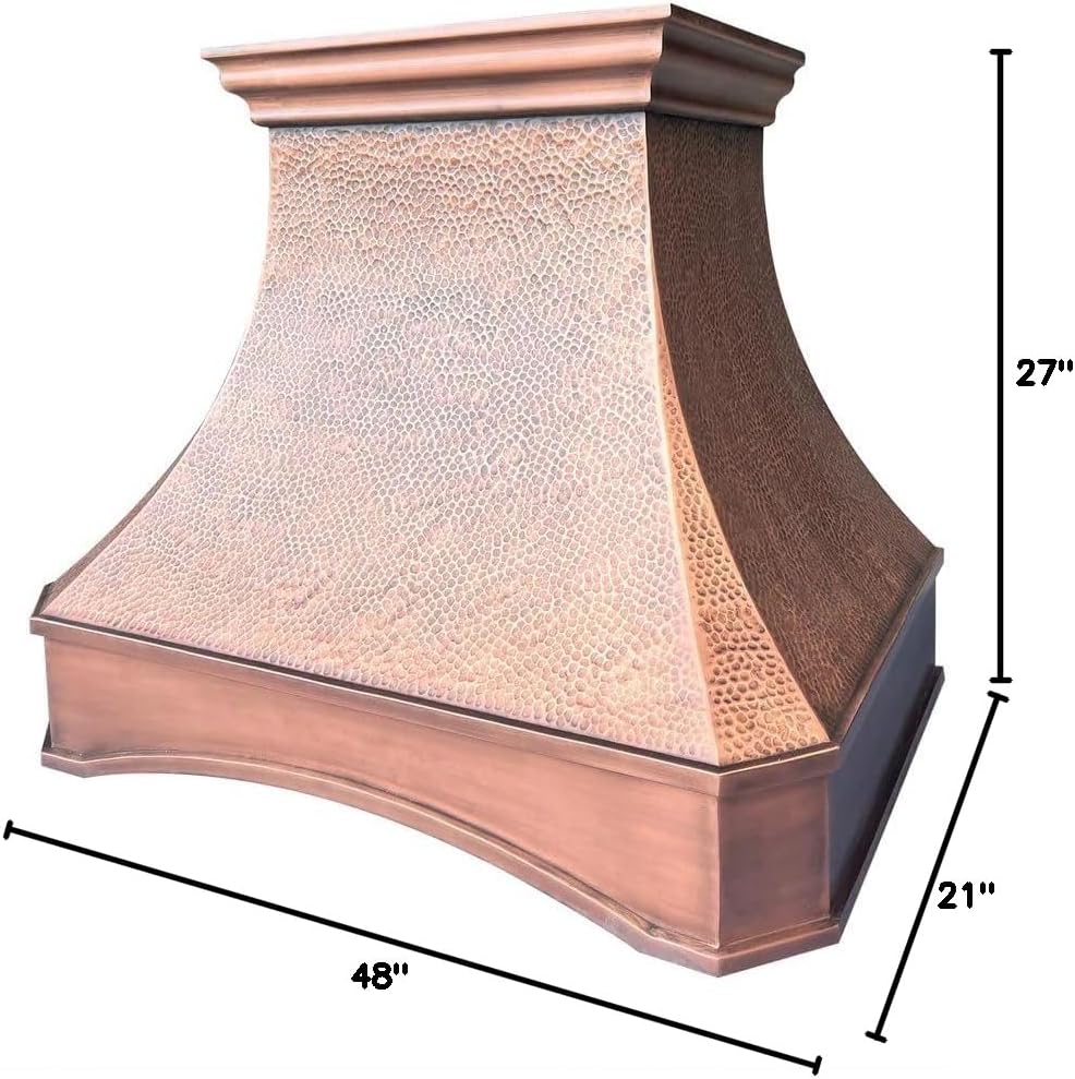 48 Inch Copper Wall Mount Range Hood