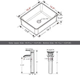 24" Bathroom Vanity Sink Combo Modern Metal Stand Cabinet W/Bottom Shelf White Rectangle Vessel Sink & Water