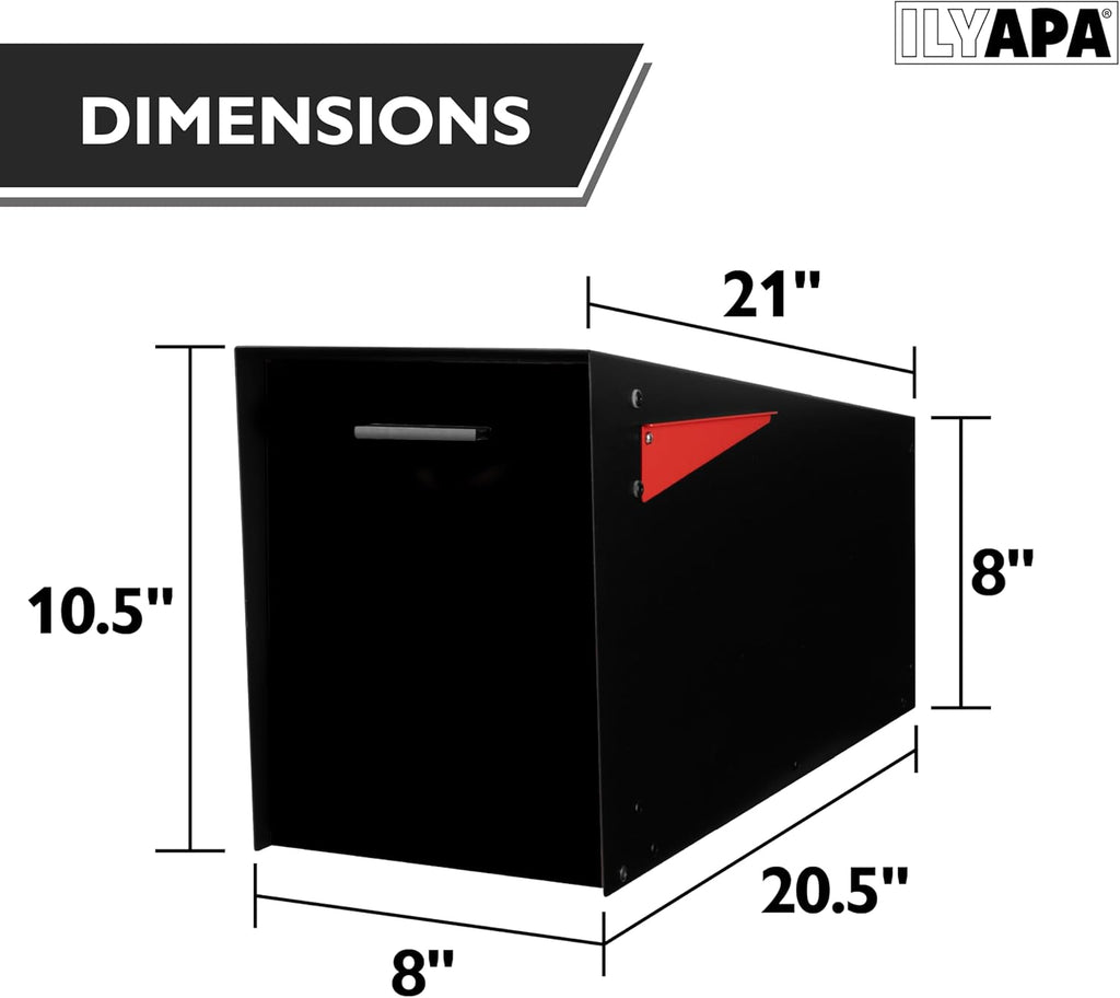 Modern Angle Design Post Mount Modern Mailbox