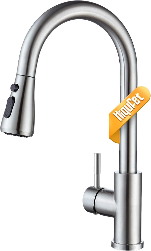 Kitchen Faucet with Pull Down Sprayer, Single Handle High Arc Kitchen Sink Faucet