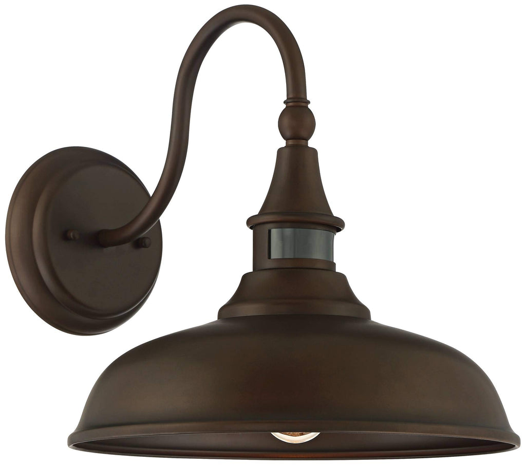 Gough 12 1/2" Bronze Motion Sensor Rustic Outdoor Barn Light Fixture