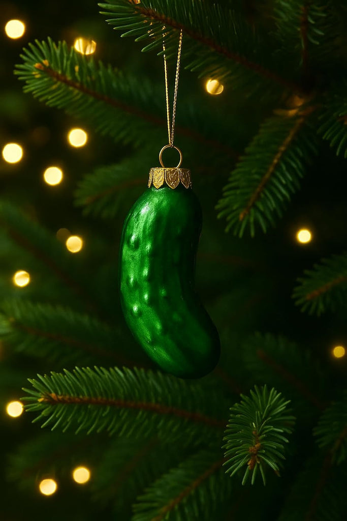 Christmas Pickle Ornament Original German Legend Blown Glass Tree Decor