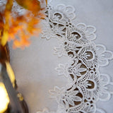 Round Tablecloth Lace Rustic Macrame Embroidered Table Cloths for Harvest Dresser Decor Farmhouse Ki