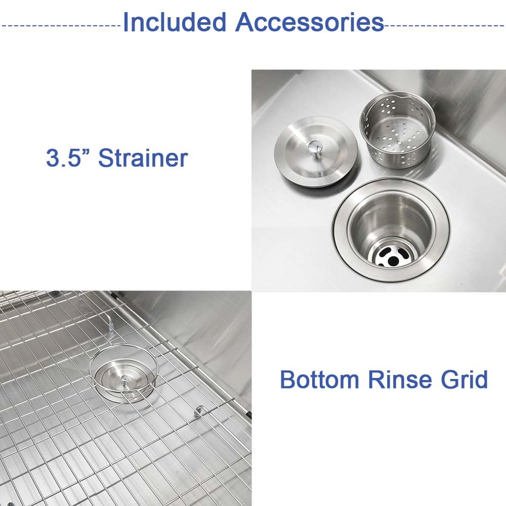 27x22 Drop In Stainless Steel Top Mount Sinks Single