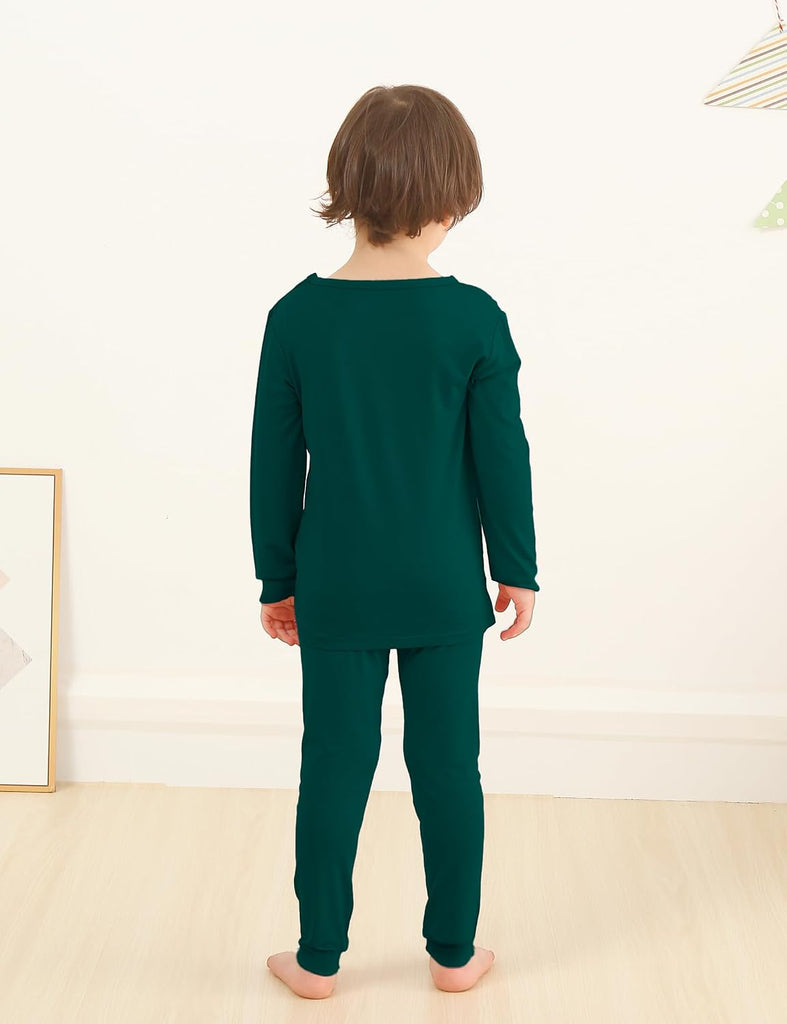 Baby Boys Girls Pajama Sets Toddler Long Sleeve Sleepwear Sets Rayon from Bamboo Pajamas Sets 4pcs PJs 18M