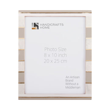 Handmade Decorative Resin Inlay & Brass Picture Frame, 8x10
