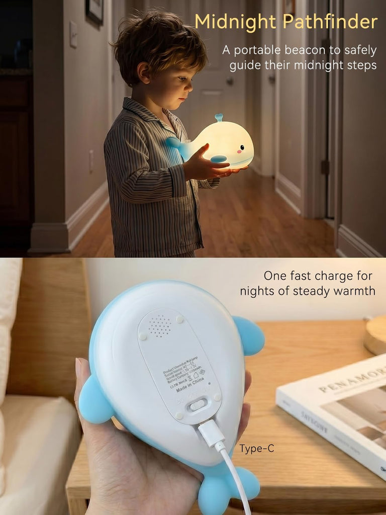 Whale Night Light for Kids, Level Baby Light