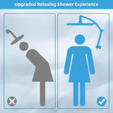 All Metal cUPC Certified Rain Shower Head, 10'' High Pressure Rainfall Showerhead with 16" Shower Head Extension Arm