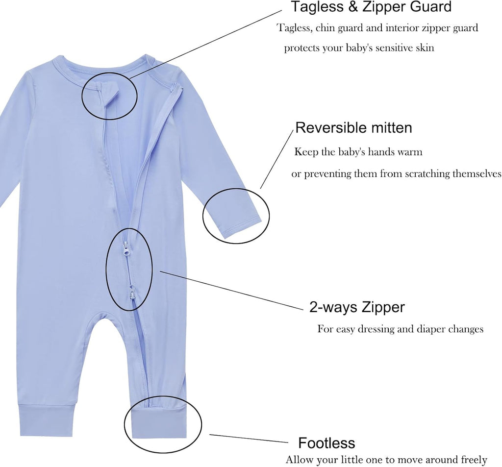 Footless Pajamas Rayon of Bamboo Romper