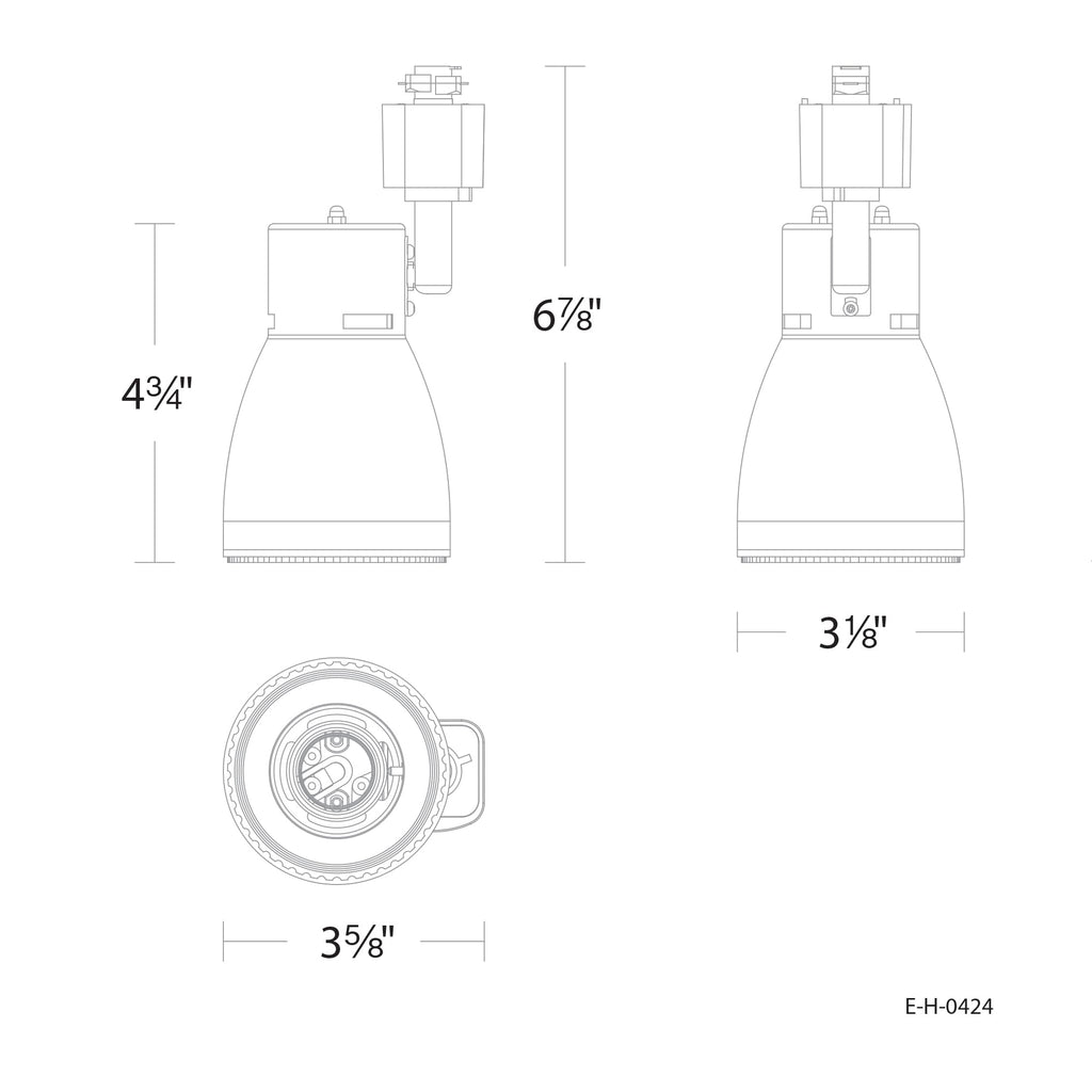 Luma Collection 3-Light 48in Field Cuttable LED Track Lighting Kit with 3 E26 Base Socket (Lamp Sold Separately)