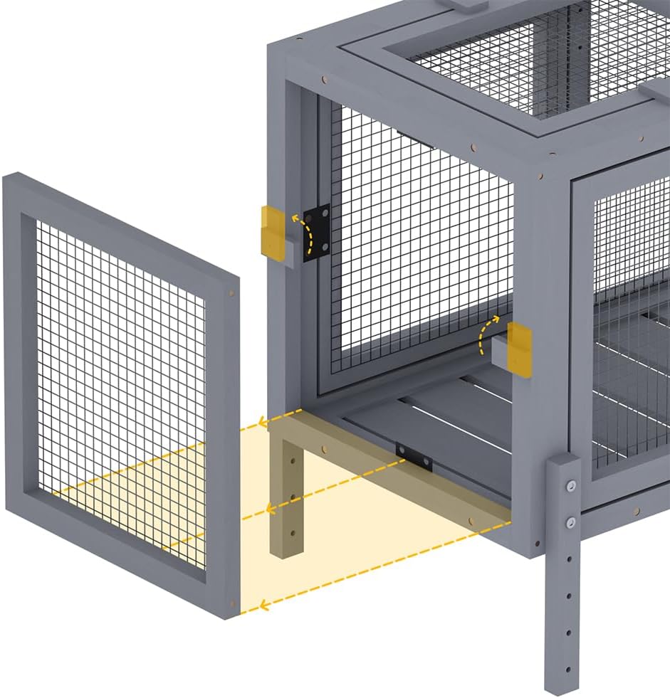 Weatherproof Modular Wooden Cat Tunnel Extendable Outdoor Cat Run