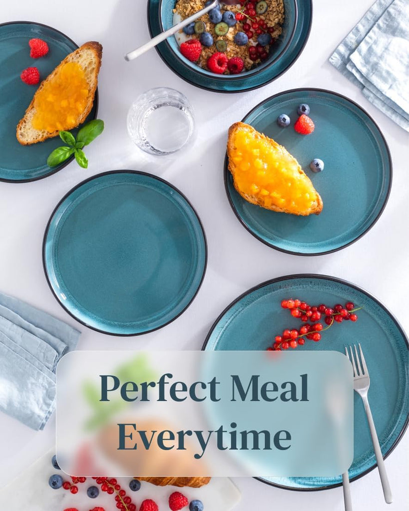 32 Piece Dinnerware Sets for 8 - Modern Style Stoneware Dinnerware Set