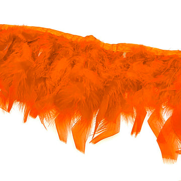 Orange 4-6inch 2yard Turkey Feather Fringe Trim for Dress Sewing Crafts Costumes Accessories Party Supplies Festival