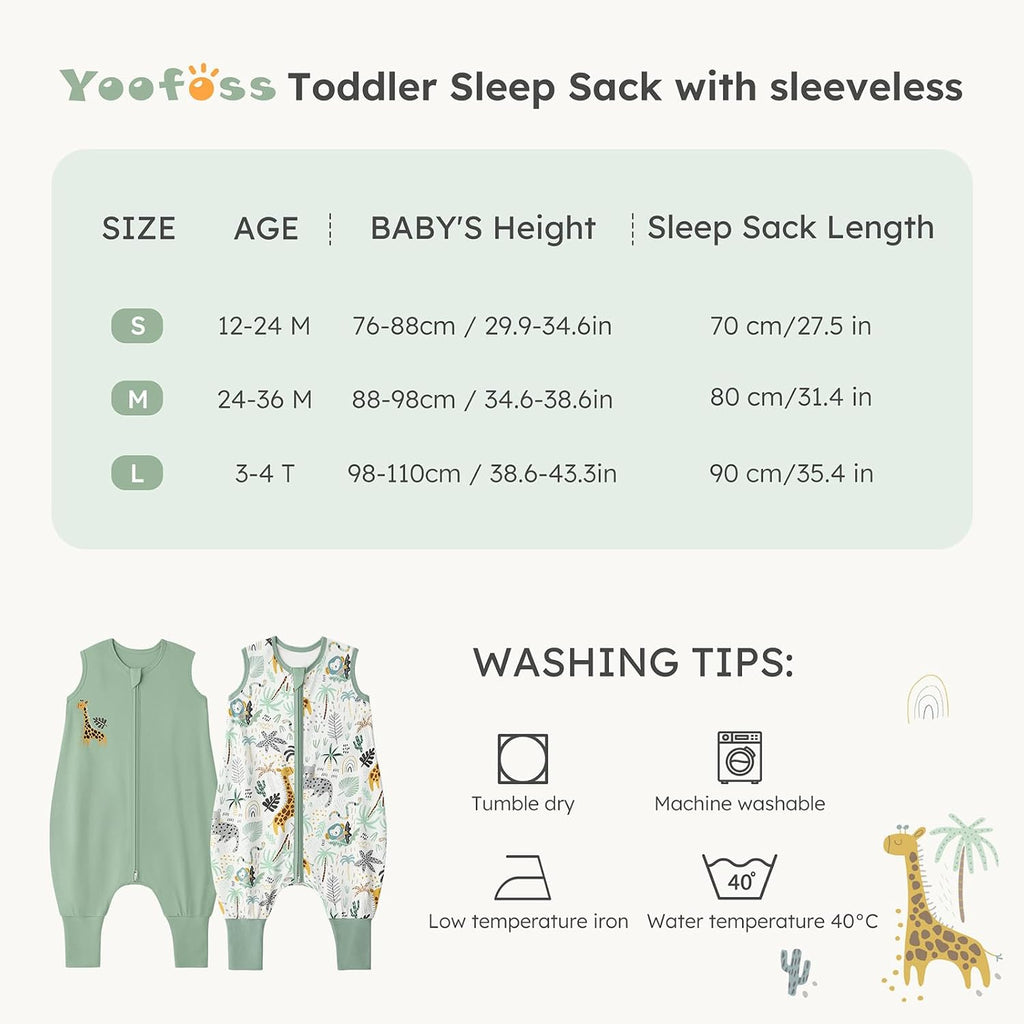 Toddler Sleep Sack with Feet 3- 100% Organic Cotton
