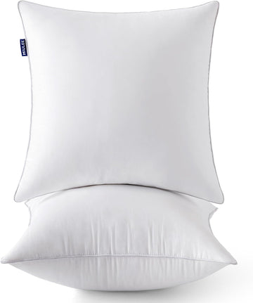 22 x 22 Pillow Inserts () -Decorative Throw Pillows for Sofa Couch with 100% Cotton Covers - Set of 2