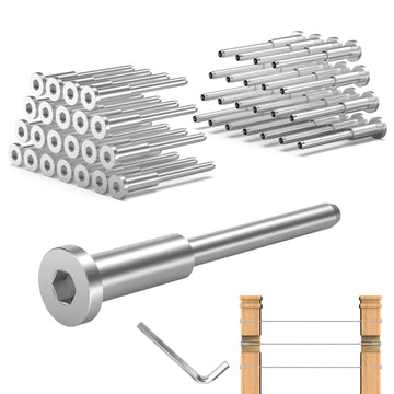 50 Pack Invisible Cable Railing Kit for 2"×2" Wood/Post Post- Marine 316L Stainless Steel Cable Railing Hardware