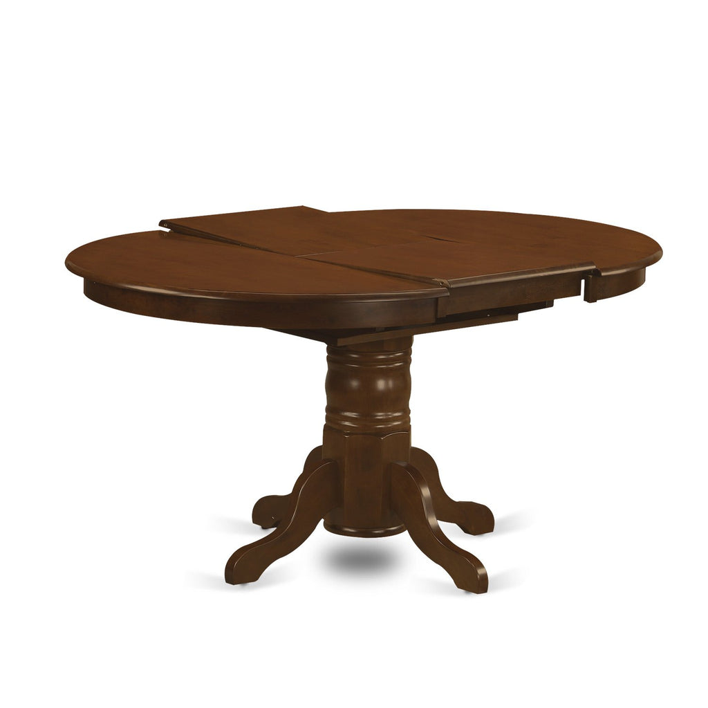 West Furniture KET-ESP-TP Kenley Dining Room Table - an Oval Solid Wood Table Top with Butterfly Leaf & Pedestal