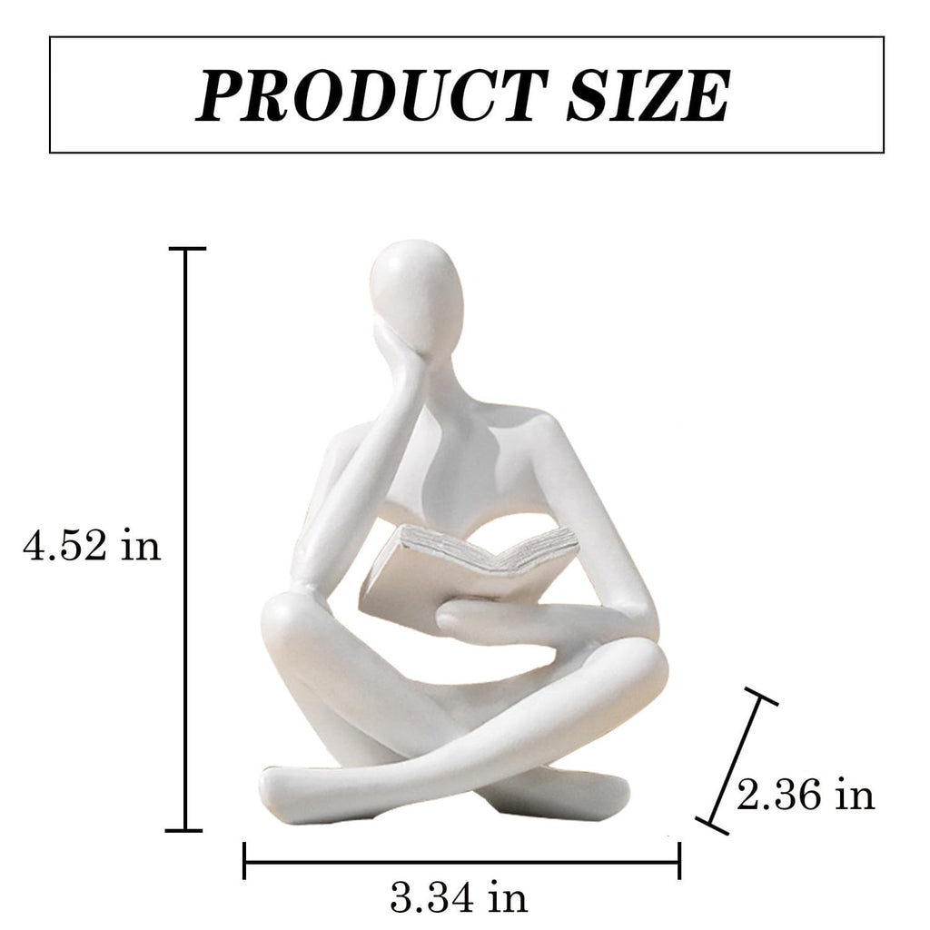 Bookshelf Decor Thinker Statue - Abstract Style Thinker Sculptures Modern Aesthetic Figurine Decoration Statues