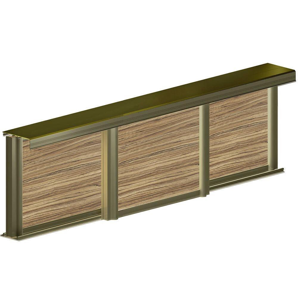 Sliding Closet Door Hardware Kit - 106-inch Track for 3 Bypass Doors Up to 155 Lbs - Bronze Color - SLID'UP 230